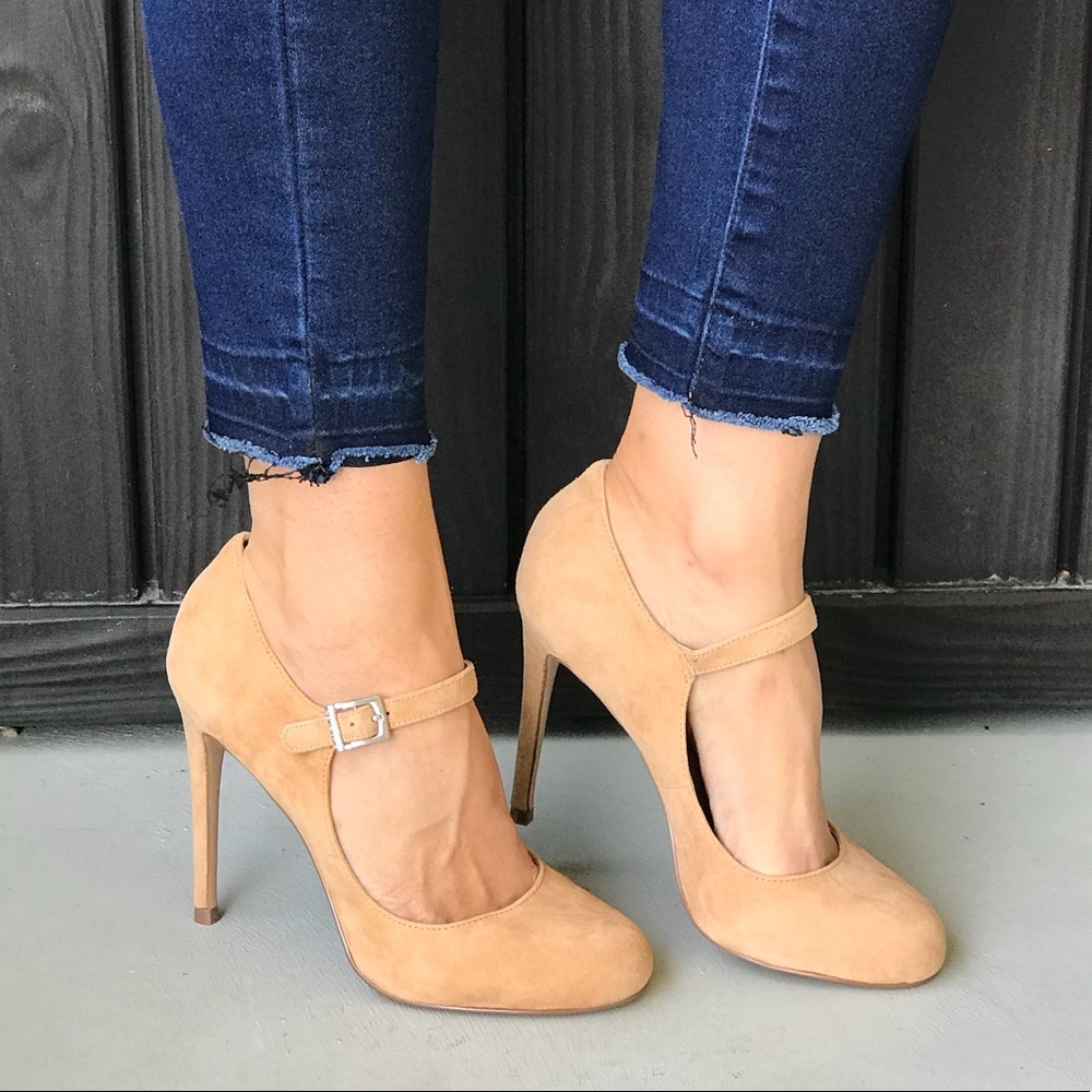 NIB Mercury Nude High Heel Mary Jane Pump - Picture 2 of 8